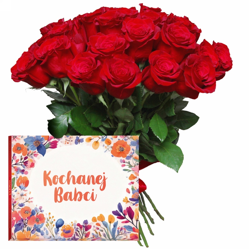 Czerwone róże dla Babci z Merci fot. e-kwiaty.pl