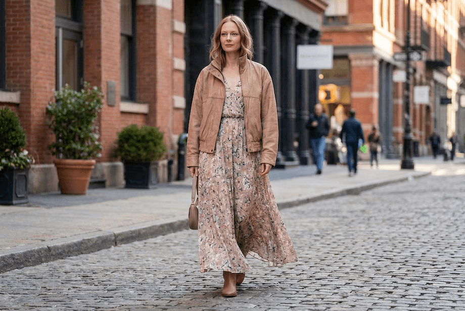 Bezszwowa kurtka, jasno-brązowa